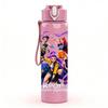 1PC Anime Fight Character Pattern 750ml Color Plastic Sports Water Bottle Leakproof Flip Straw Lid Suitable for Sports Office Home Use