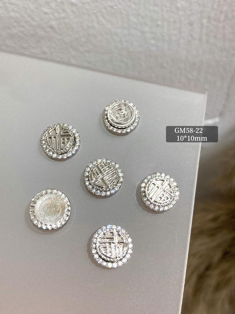 Nail Accessories Zircon Metal Diamond Snowflake Fortune Beads High Speed Rotating Shiny Kawaii Rhinestone for New Year Decor
