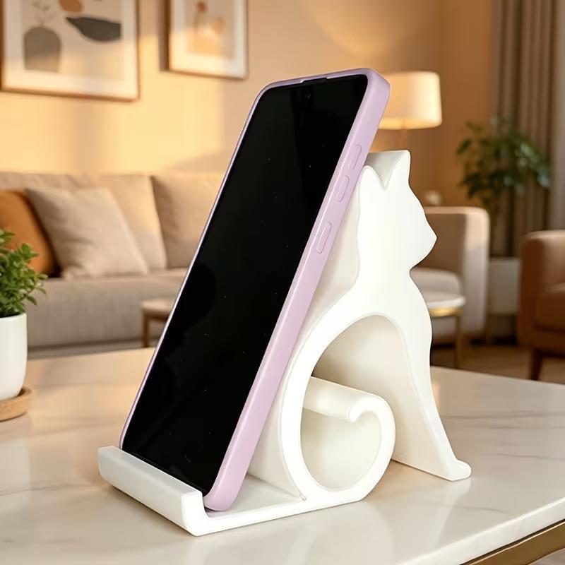 Милый 3D-печатный чехол-подставка для телефона с рисунком кошки и собаки, легкий, портативный, универсальный для всех смартфонов, планшетов, для использования на улице
