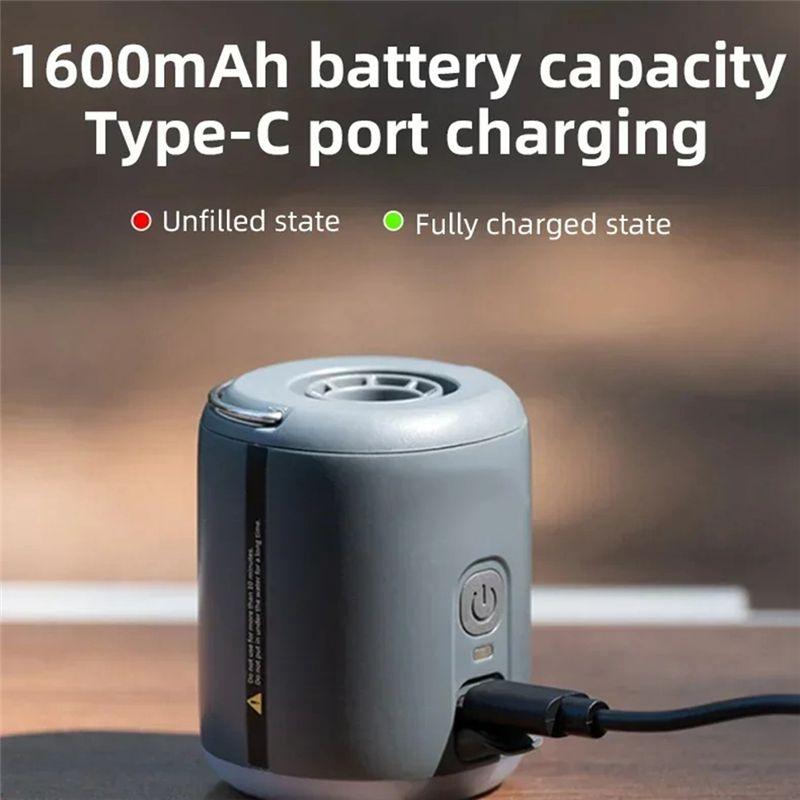Electric Air Pump For Inflatable Gas Extraction Multifunctional Use Camping Bed Ring Lighting White-A52R