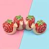 Strawberry Snail Miniature Ornament Micro Landscape DIY Cream Glue Decorative Material