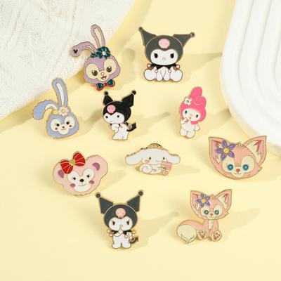 Милый Мягкий Моэ Sanrio Металлический Значок Куроми Собака Югуй Линна Бель Сплав Краска Аксессуары Модная Брошь