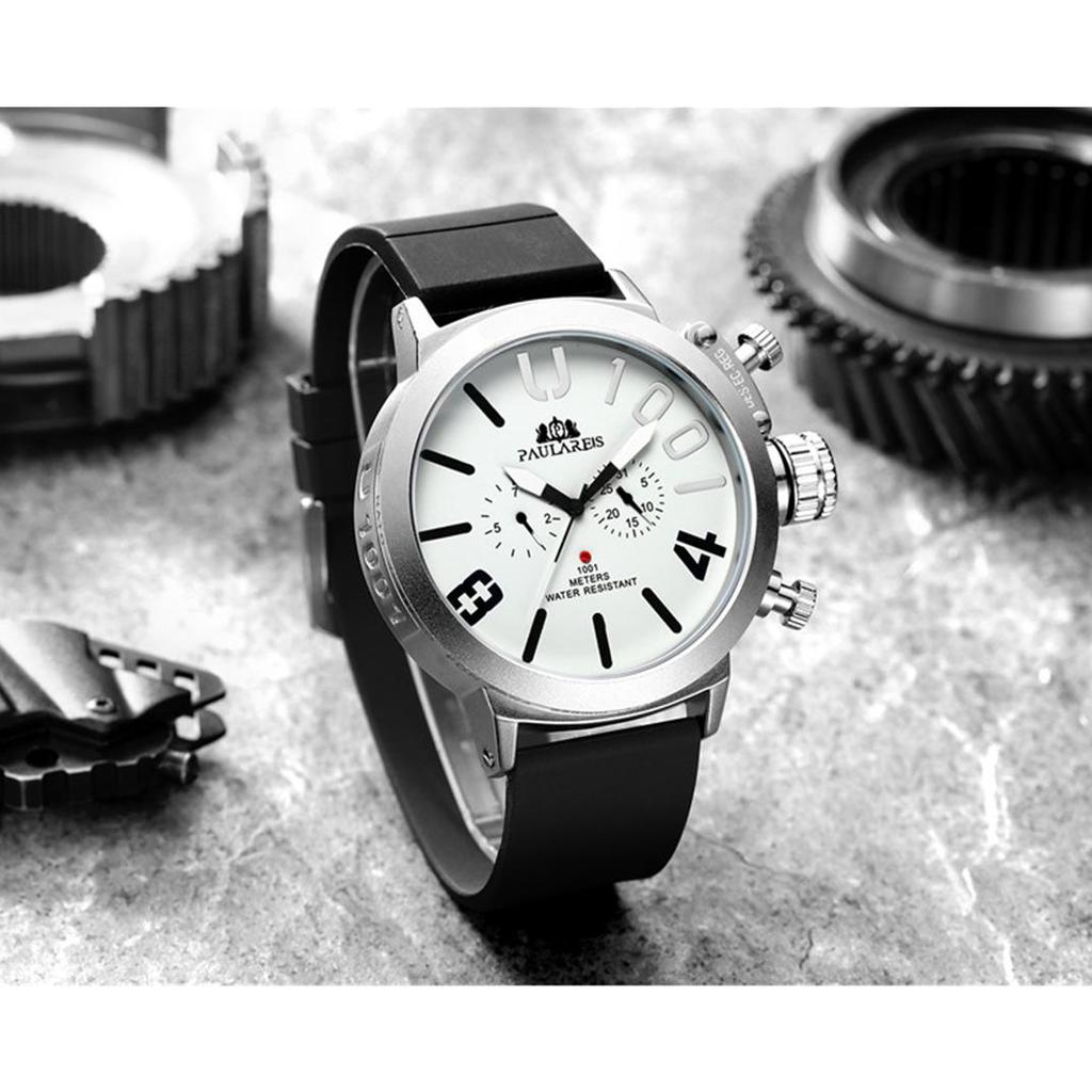 Paulareis Fully Automatic Mechanical Multi -function Rubber Belt Large Men's Watch Automatic Watch