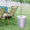 Multifunctional Heavy Duty Round Outdoor Metal Trash Can with Two Handles for Planters, Compost Bin.
