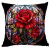 New Vintage Floral Pillowcase Creative Colored Glass Printed Home Sofa Car Cushion Pillowcase