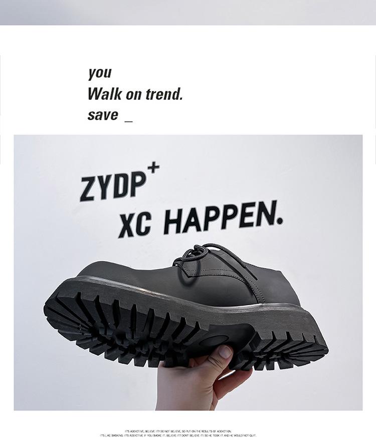 Трендовые туфли дерби в британском стиле 2024 года - Модные повседневные туфли с большой головой 32057-A