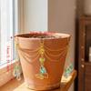 Reflective Flower Pot Crystal Sun Catcher Butterfly Design Hanging Pot Crystal  Bonsai