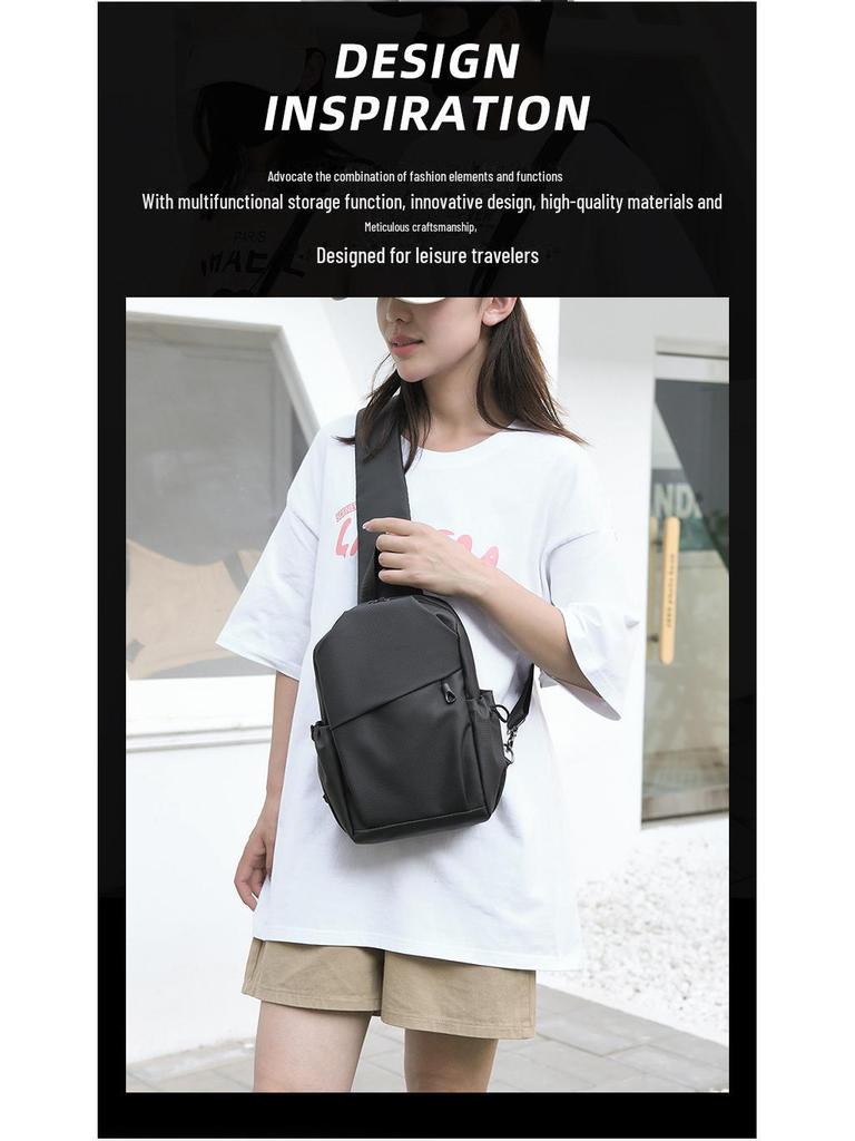 Высококачественная сумка через плечо на груди: Стильная водонепроницаемая повседневная сумка через плечо для мужчин и женщин