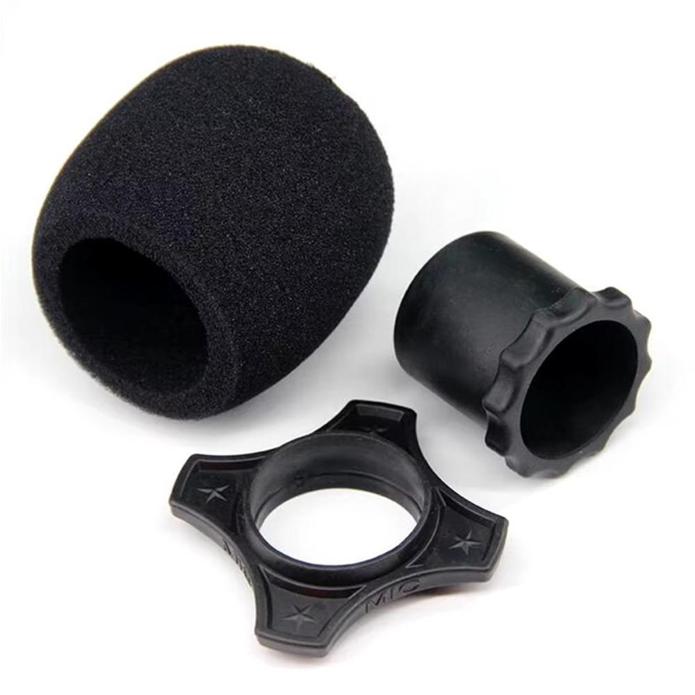 Silicone Microphone Skidproof Case Shakeproof Mic Non-Skid Ring Silicone Ring  Wired/Wireless Mic