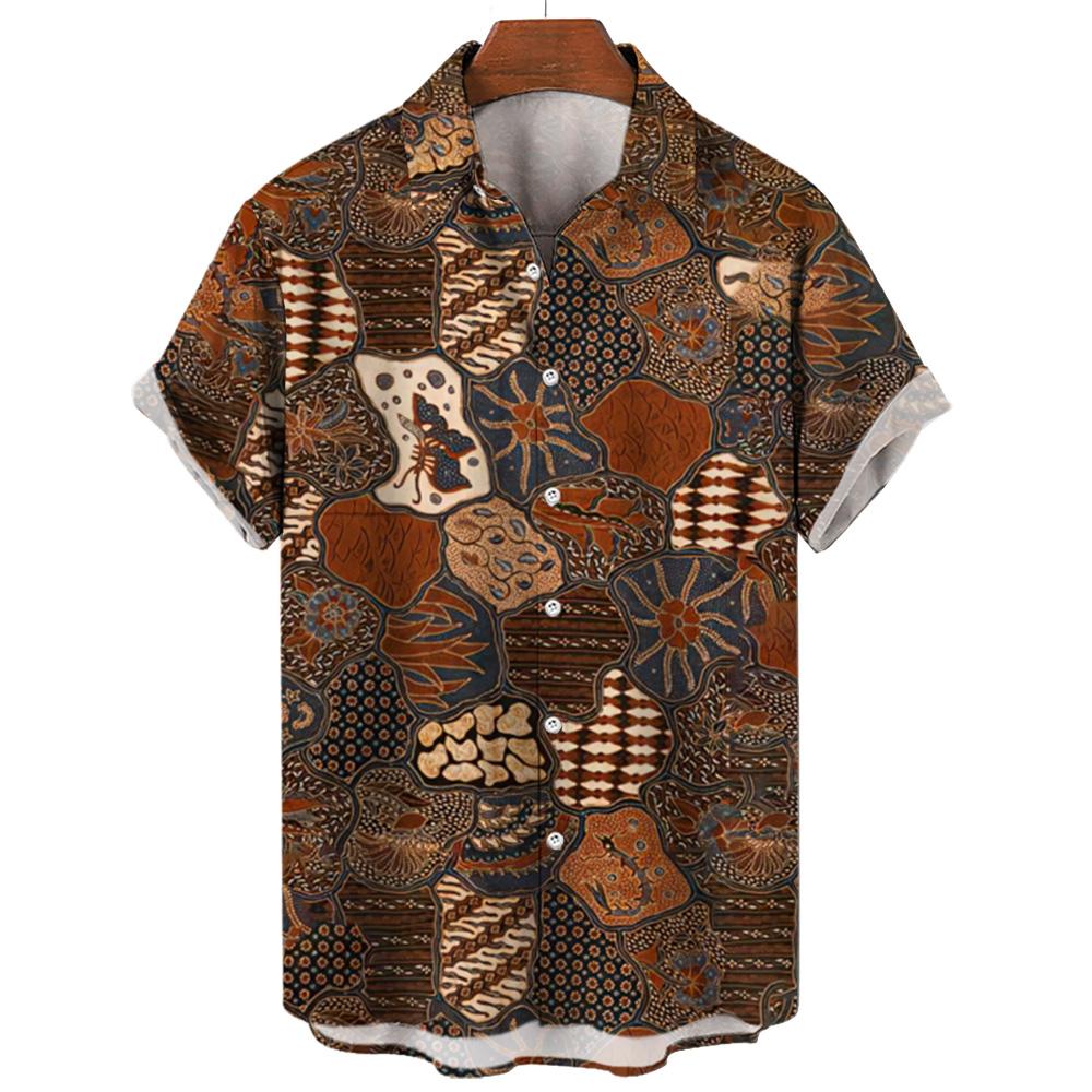 Luxury Men's Shirts Summer Fashion Blouse Casual Men's Clothing Hawaiian Shirts Oversized T-Shirt For Male Outdoor Streetwear