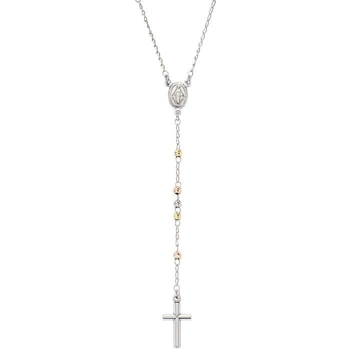 Collier - Amen - CRO30BBRGD - Argent 925 - Longueur 50 cm à 70 cm - Femme