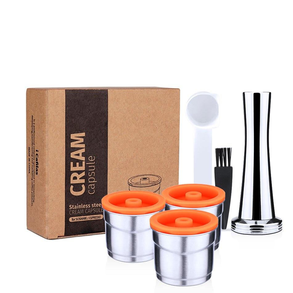 i Cafilas [YI01] Reusable Coffee Capsule Refillable Pods Cafe Cup Dripper Stainless Steel Crema Maker for Illy Machine Illy X7.1,Y3.2,Y5