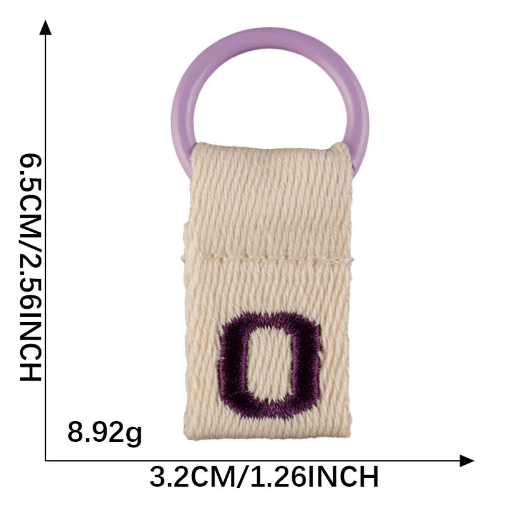 Embroidery 26 Letter Key Chain Key Ring Business Key Holder Creative Alphabet Car Key Buckle  Man