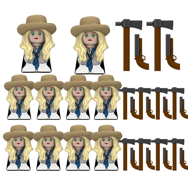 Детские игрушки Гражданская война Добровольческий корпус Пехотинцы Западный Ковбой Вооружение Снаряжение Фигурки Наборы Детские Подарки на День Рождения