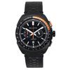 Racer Chronograph Leather Strap Black Dial Quartz 98B428 100M Men's Watch