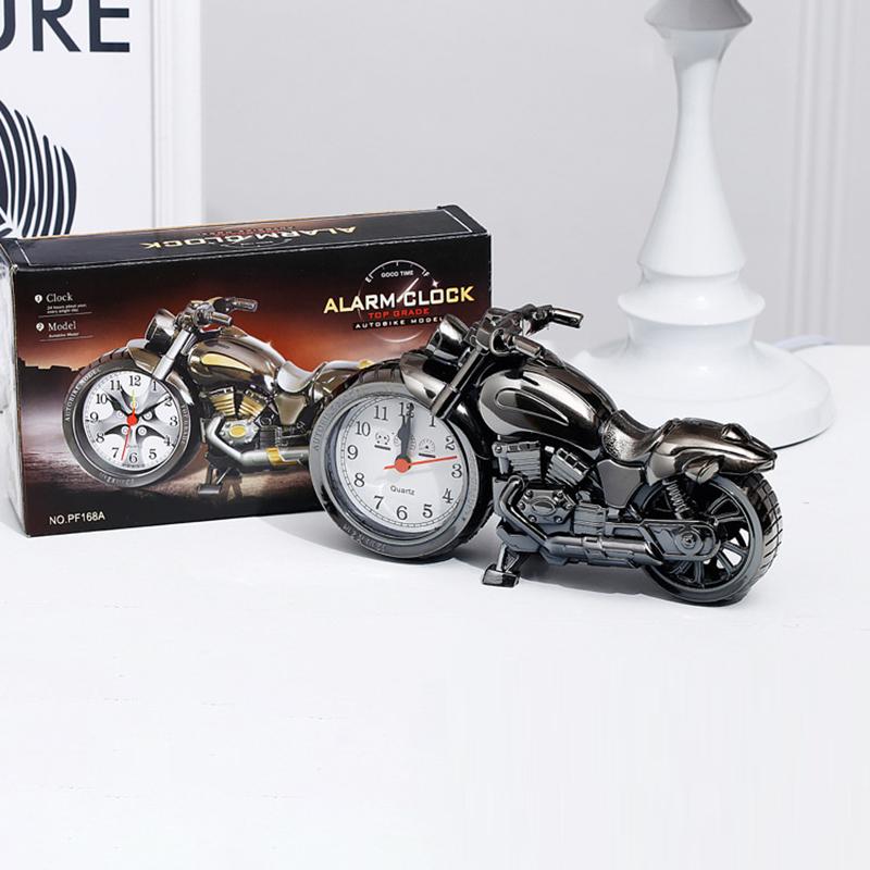 Vintage Alarm Clock Motorcycle Model Tabletop Clock Desktop Alarm Clock Bedside Clock Home Decor For Office Bedroom Nightstand