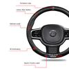 Volvo Steering Wheel Cover Carbon Fiber Leather Cover Car Accessories For Volvo Xc60 Xc90 V40 V60 S60 V50 V90 S80 C40 XC40 V70