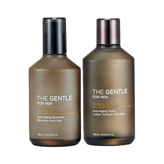 The Face Shop The Gentle for Men Anti-Aging 2-piece set (Skin 145ml + Lotion 135ml + Skin 32ml + Lotion 32ml)