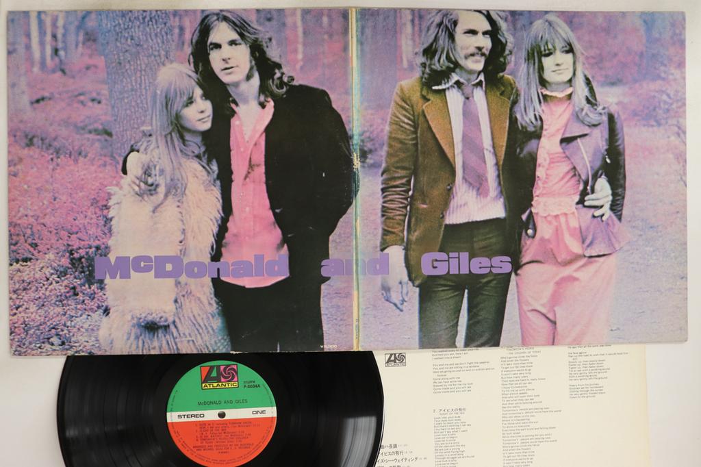 LP Record MCDONALD & GILES - Mcdonald And Giles P8034A ATLANTIC 1974 Japan Rock Used