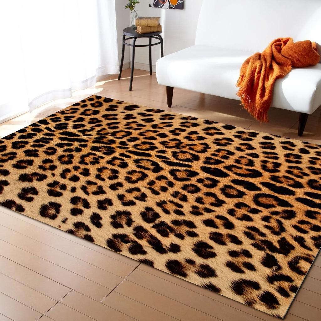 Novelty Leopard Zebra Rugs Home Carpet Area Rug Large Entrance Door Mat Rugs For Bedroom Rug For Living Room Bedroom Decor Mat