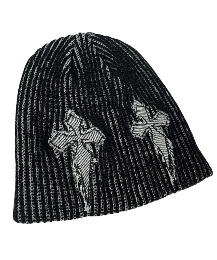 SK8ER ROCK Двухцветная шапка Cross ((черный))