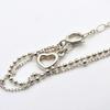 Used 4℃ bracelet Double heart Silver 3.9g Silver double chain