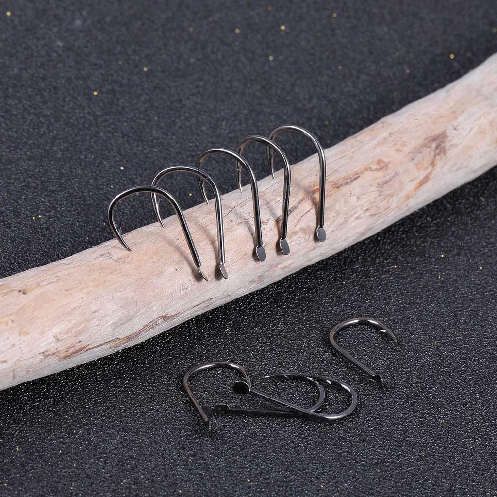 Высокое качество # 8 # 9 # 9 шт. рыболовные крючки с червячным крючком, большие рыболовные крючки из высокоуглеродистой стали, кривошипный крючок, аксессуары для ловли карпа/баса