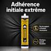 Mastic colle en cartouche - INNOTEC - 290 ml - Noir - Résistant UV &amp; eau - Adhérence multi-matériaux