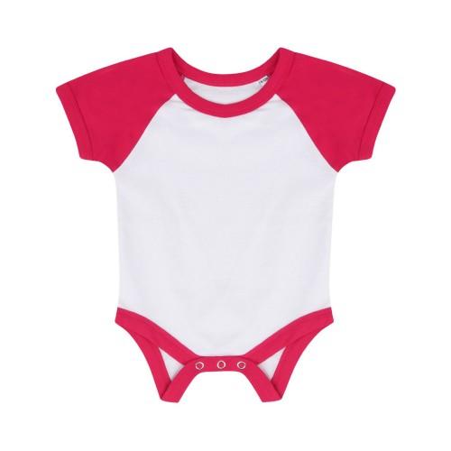 Larkwood Baby Boys/Girls Essential Short Sleeve Baseball Bodysuit