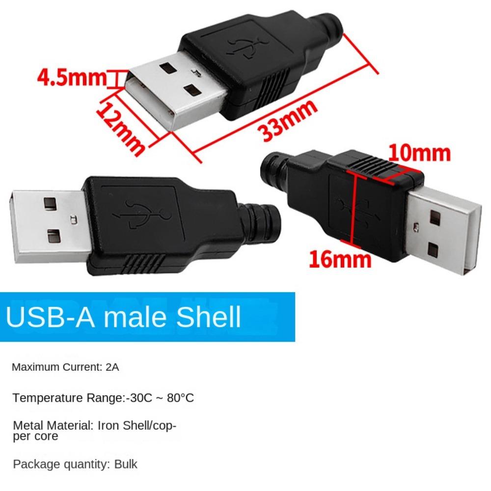 Пластиковый штекер USB-разъема типа A с крышкой USB-разъем типа A USB-штекер