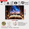 Ramadan Quran Tapestry Starry Sky Mosque Muslim Festival Living Room Sofa Background Wall Room Decoration