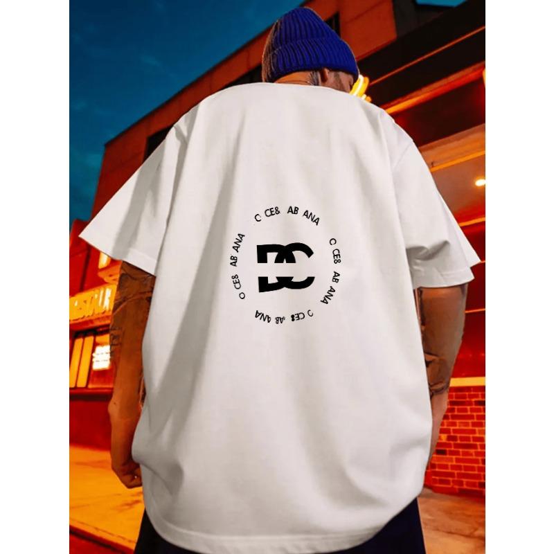 Men'S Plus Size Short Sleeve T-Shirt Summer Collection Featuring a Easy Graphic Logo Design
