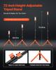 LED Work Light with Stand, 8Ah, Rechargeable Cordless Camping Light, with 3 Lamp Heads, Detachable Tripod Stand, 2200 Lumens 3000K-6500K Dimmable,
