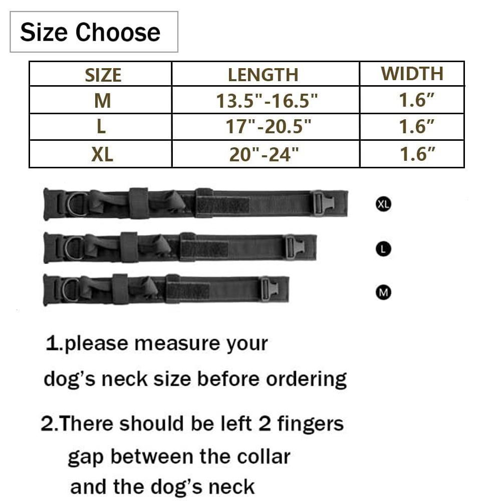Новый тактический набор ошейника и поводка для собаки с ручкой для контроля и металлической пряжкой (черный)