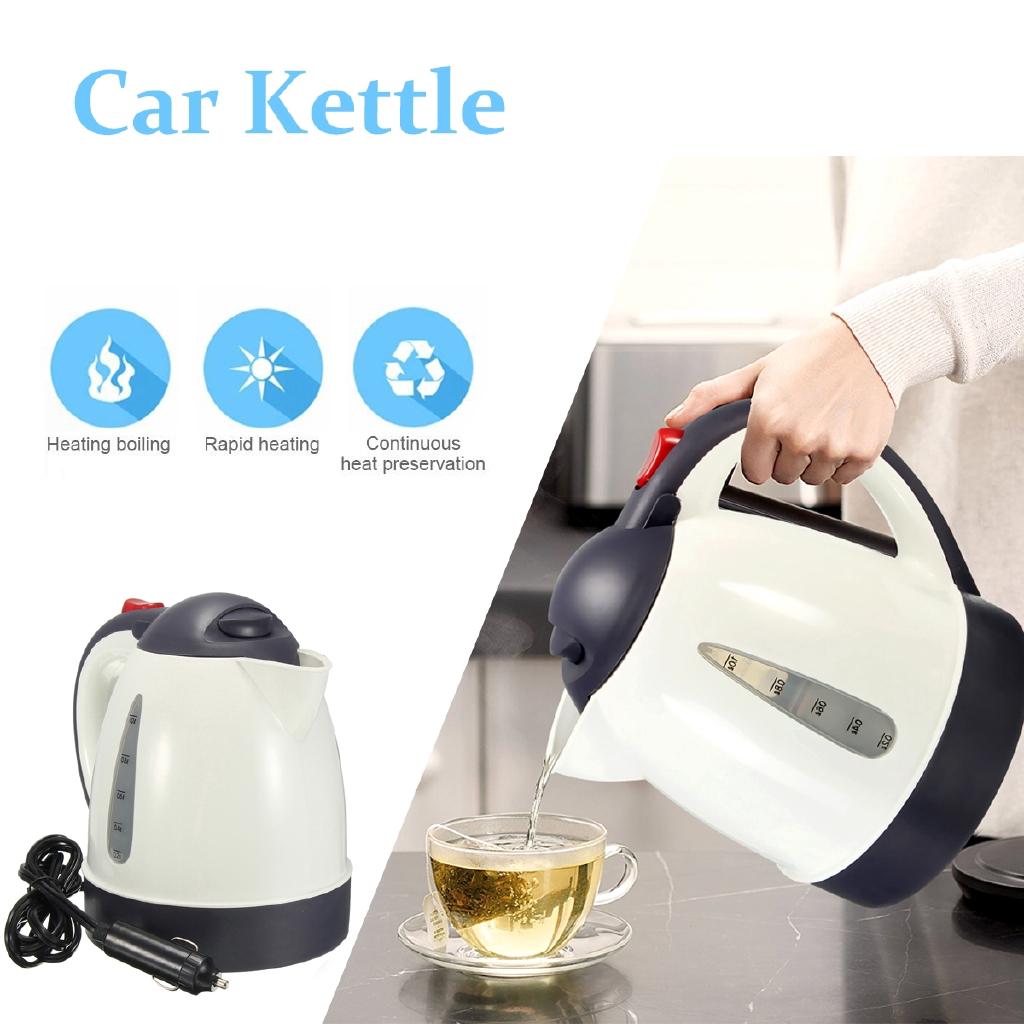 Car Portable Hot Water Kettle 12V / 24V Hot Water Heater for Large Capacity Coffee Tea 1000ml