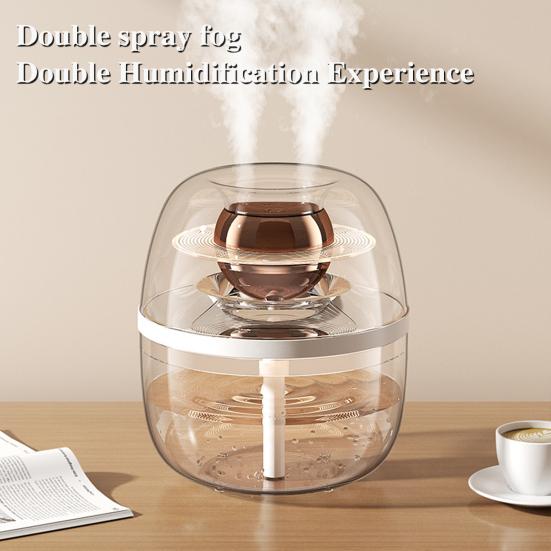 Увлажнитель воздуха для спальни, бесшумная работа, портативный дизайн, автоматический режим, датчик влажности, прозрачный прохладный туман, настольный увлажнитель воздуха
