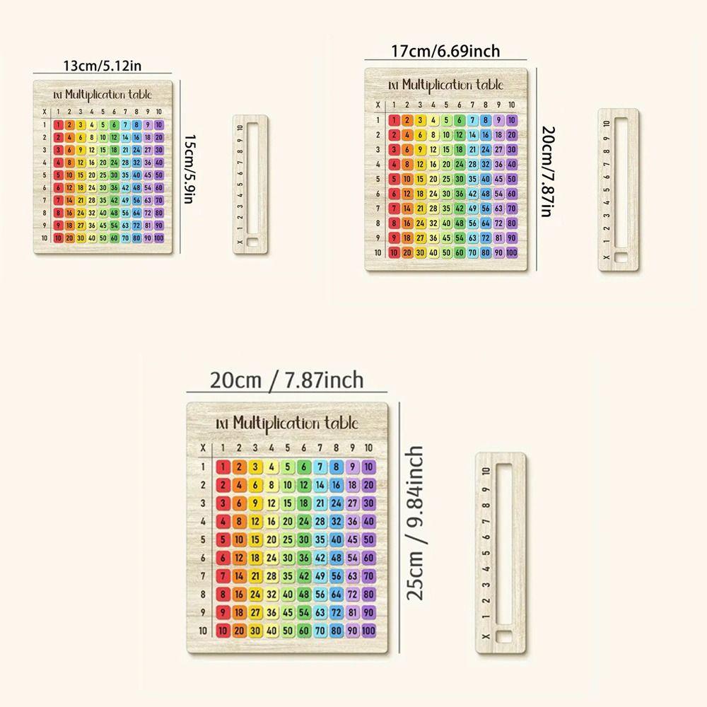 Натуральное дерево Таблица умножения Деревянная доска Обучение своими руками Цветные деревянные обучающие доски Интерактивные