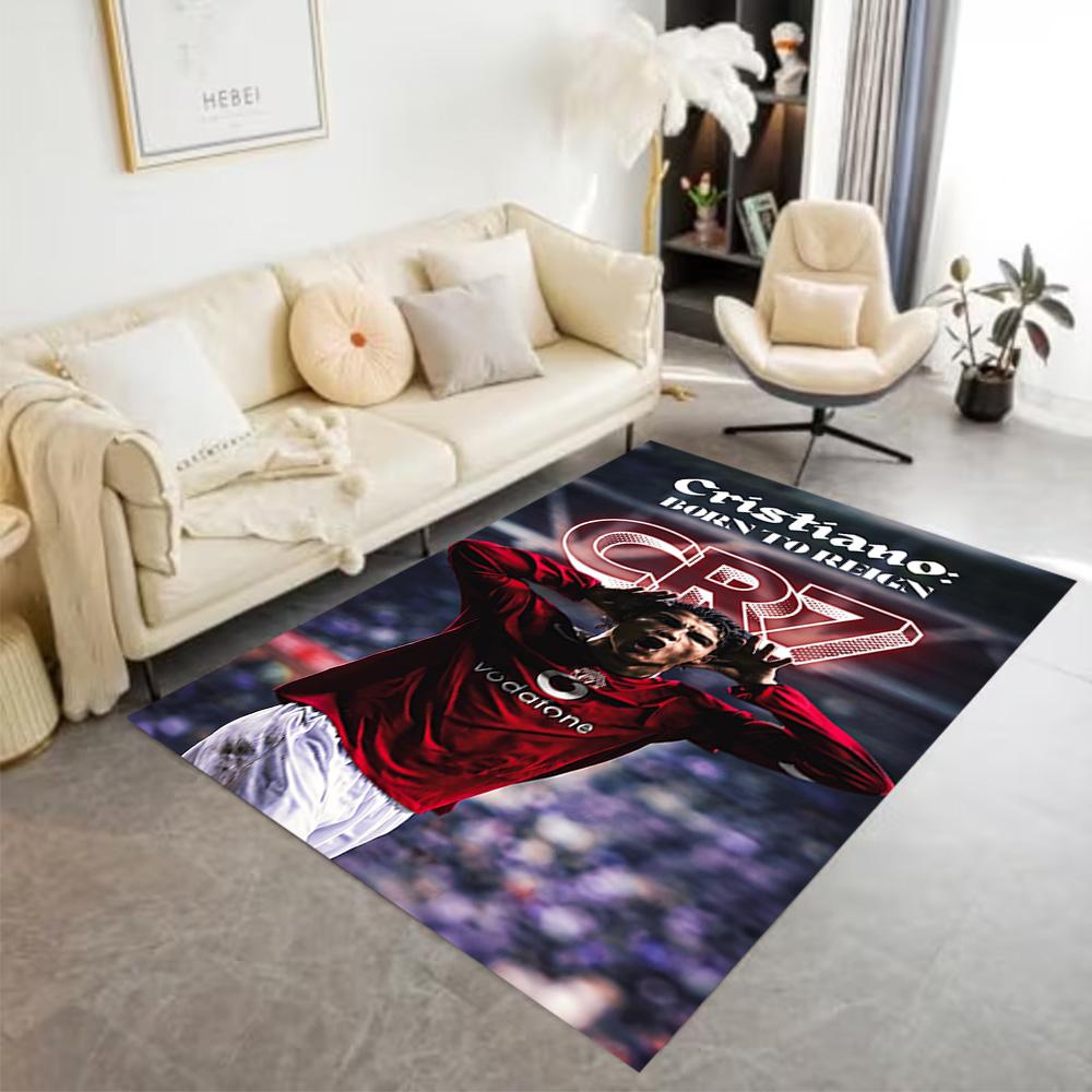 Ronaldo's Number Seven Jersey Floor Rug Office Rug Perfect for Study room Outdoor Game Room Hallway Anti-slip Rug Anime Office Decor