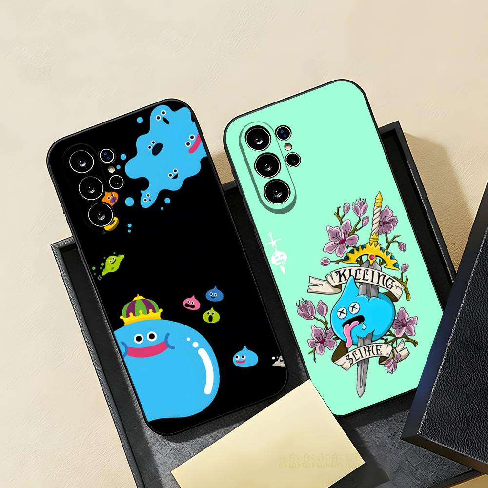 D-dragon Q-Quest Слайм Чехол для телефона Samsung S26 S25 S24 FE S23 S22 S21 Plus S20 Ultra Note20Ultra Черный Мягкий чехол