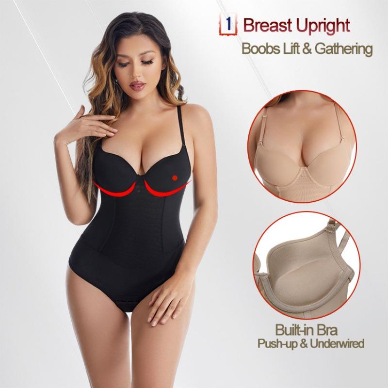 Women Corset Shapewear Bodysuit With Underwire Steel Bones Tummy Control Butt Lifting