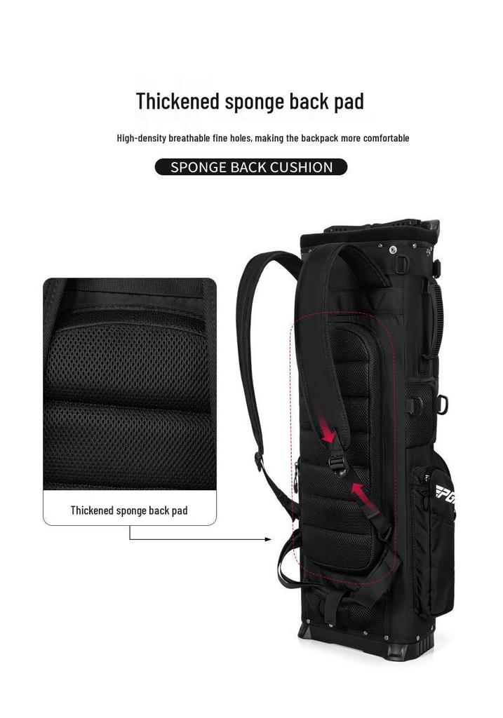 PGM Ultra-Light 2kg Waterproof Golf Backpack with Fixed Club Slots