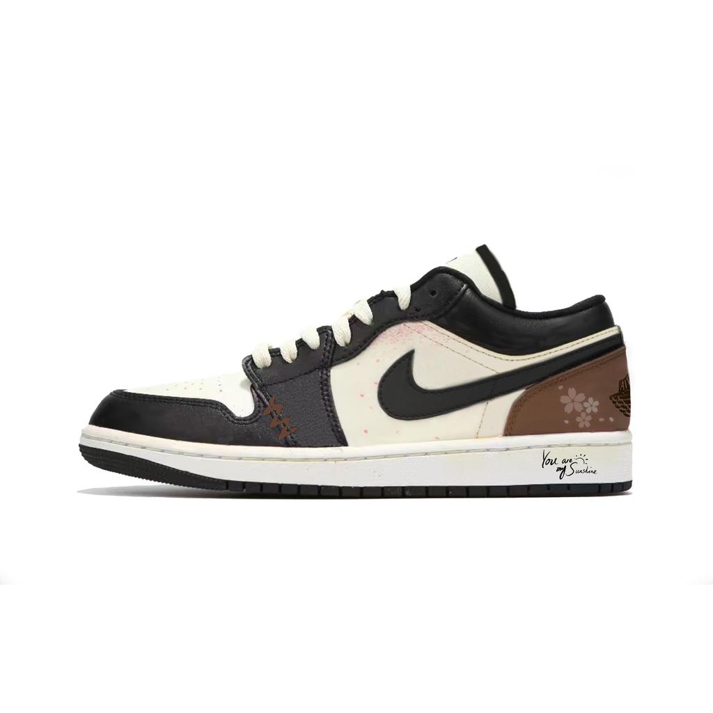 Jordan Air Jordan 1 Амортизация Низкие Винтажные Баскетбольные Кроссовки Мужские Черные 553558-132(Команда330-)