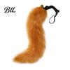 Halloween Beast Girl Outfit Plush Fox Cosplay Mask, Fluffy Tail, Costumes Props, Fuzzy Anime Costume Accessories Mask for Party Convention And