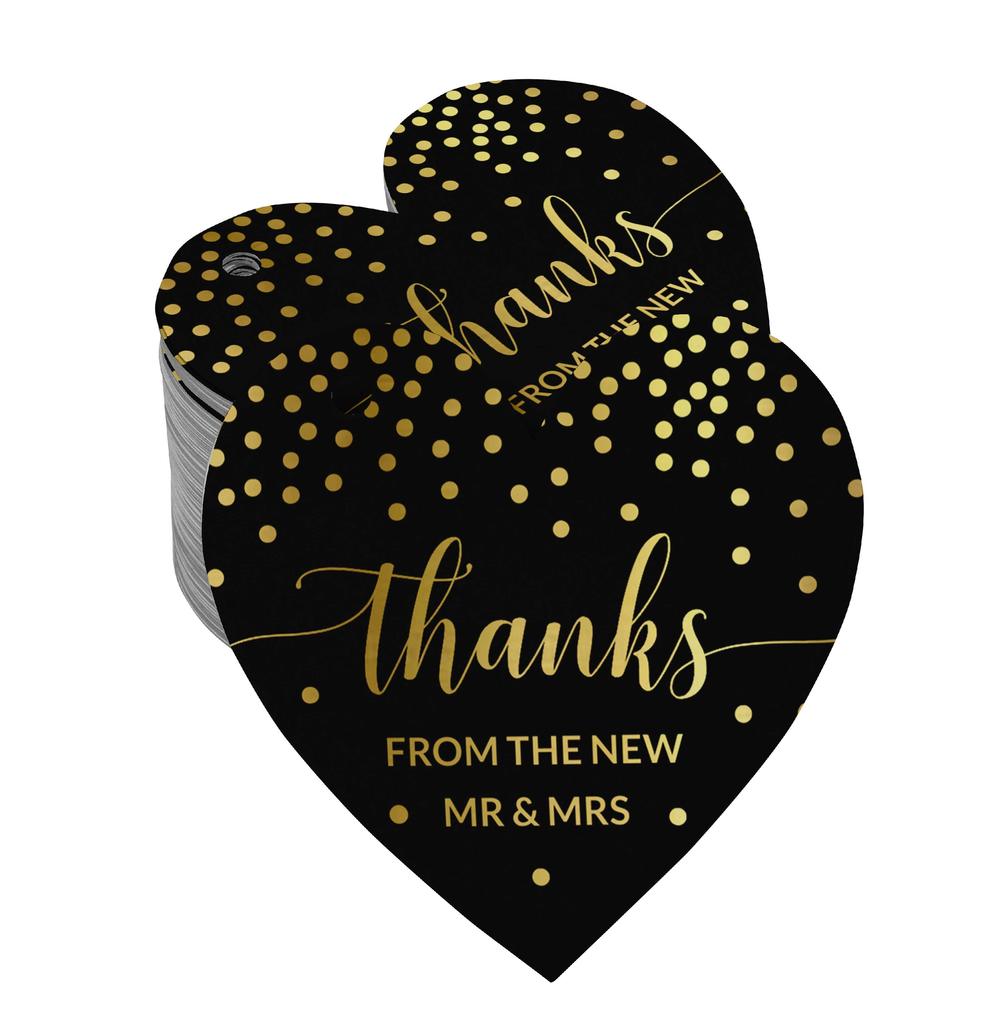Inkdotpot Pack Of 100 Real Silver Foil Paper Tags Thanks From The New Wedding Favor Hang
