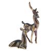 1Pc Copper Alloy Sika Deer Tabletop Small Ornaments Vintage Animal Figurines Desk Decorations Accessories Home Decor Crafts