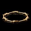 Hip Hop Miami Curb Bling Bling Bracelets Rhinestone Brass Crystal Cuban Thorn Bracelet Iced Out Women Fine Jewelry
