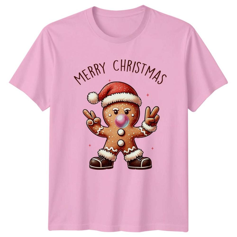 Merry Christmas Gingerbread Unisex Graphic Tee Holiday Unisexs Unisexs TShirt