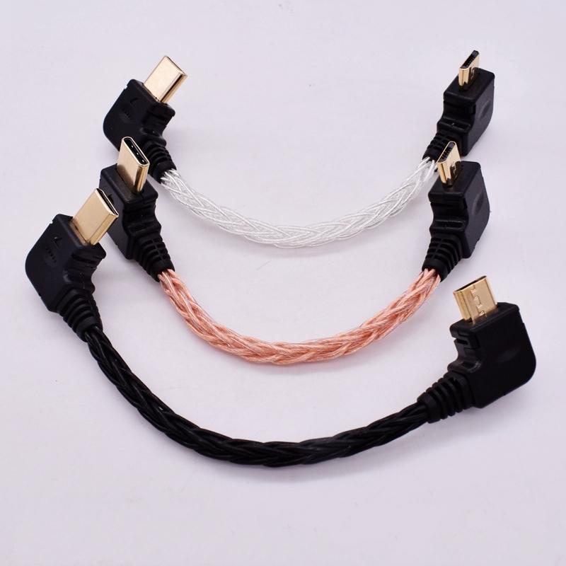 USB Type-C to Micro USB Decoding Cabe for Android Moblie Phone Connect HUGO MOJO PHA3 DSD to DAC OTG Audio Cable