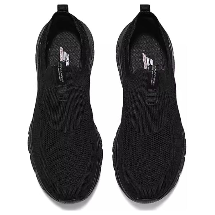 Skechers Bobs B Flex Удобные Дышащие Прочные Низкие Повседневные Кроссовки Мужские Черные 118107-BBK