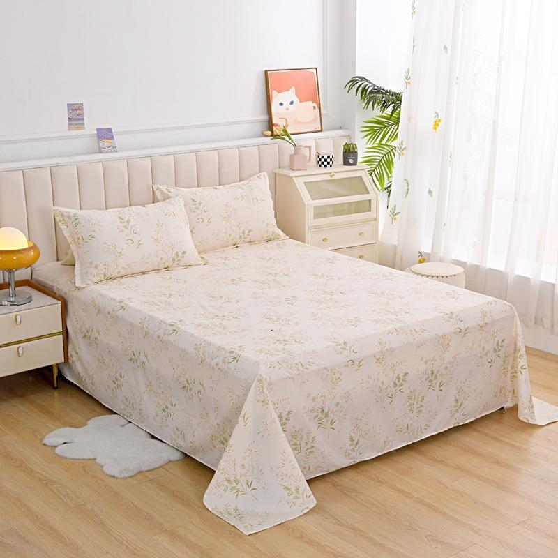 Простая Современная Растение Цветок Принт Алоэ Вера Хлопок С Начесом Простыня Спальня Принт Покрывало На Кровать Набор из Трех Предметов На Кровать
